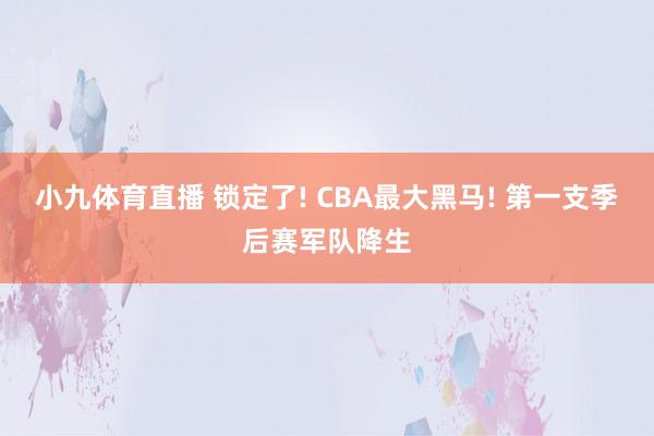 小九体育直播 锁定了! CBA最大黑马! 第一支季后赛军队降生