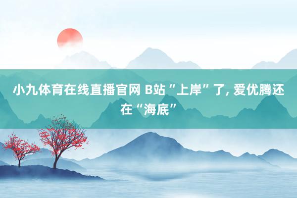 小九体育在线直播官网 B站“上岸”了， 爱优腾还在“海底”