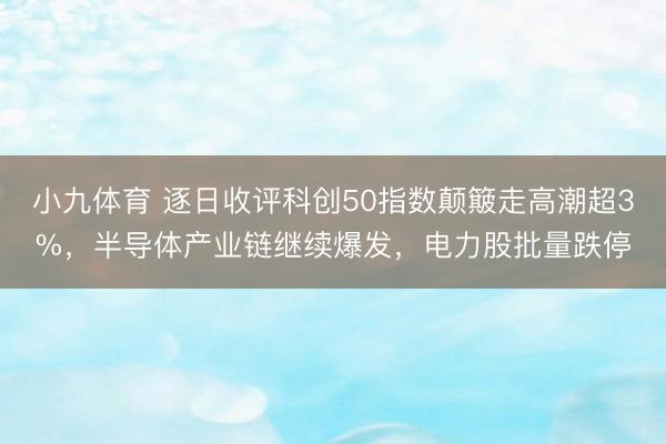 小九体育 逐日收评科创50指数颠簸走高潮超3%，半导体产业链继续爆发，电力股批量跌停