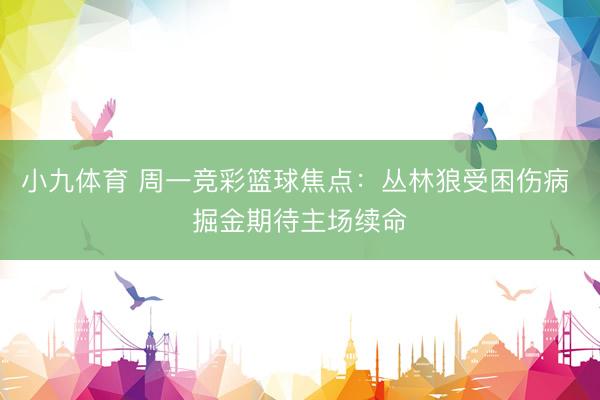 小九体育 周一竞彩篮球焦点:丛林狼受困伤病 掘金期待主场续命