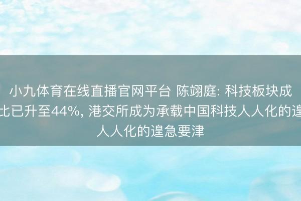 小九体育在线直播官网平台 陈翊庭: 科技板块成交额占比已升至44%， 港交所成为承载中国科技人人化的遑急要津